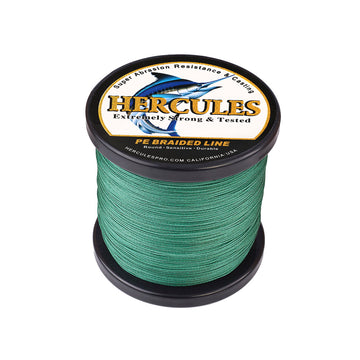 500M 547Yds Green 10lb-300lb HERCULES PE braid Fishing Line 8 Strands HERCULES